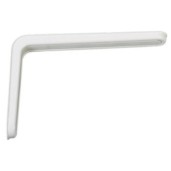 Knape & Vogt Slim-Line 215SP WH 8 Shelf L-Bracket, 8 in L, 5-1/4 in H, Steel