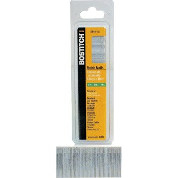 Bostitch SB16-150 Finish Nail, 1-1/2 in L, 16 Gauge, Steel, Coated, Smooth Shank