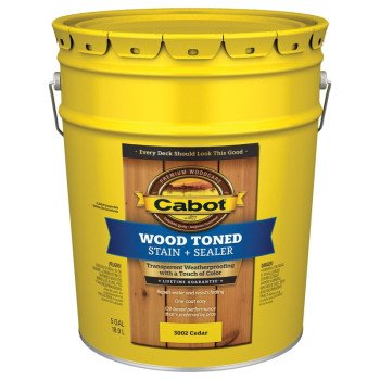 Cabot 3000 Series 140.0003002.008 Exterior Stain, Wood Toned, Cedar, Liquid, 5 gal, Pail