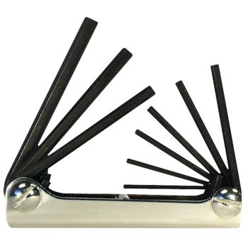 Eklind 20911 Hex Key Set, Includes: 5/64 to 1/4 in Keys, 9-Piece, Black