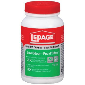 LePage 1505670 Contact Cement, Liquid, White, 237 mL Bottle