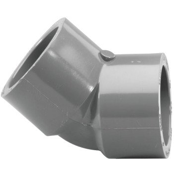 Thrifco Plumbing 8214024 Pipe Elbow, 3/4 in, Slip Joint, 45 deg Angle, PVC, SCH 80 Schedule