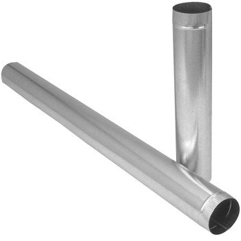 Imperial GV0354 Round Pipe, 4 in Dia, 15 in L, Galvanized Steel