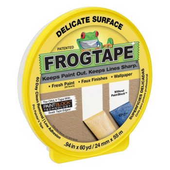 FrogTape 280220 Painting Tape, 60 yd L, 0.94 in W, Yellow