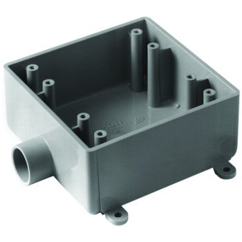 Carlon E9802DR Electrical Junction Box, 2-Gang, PVC