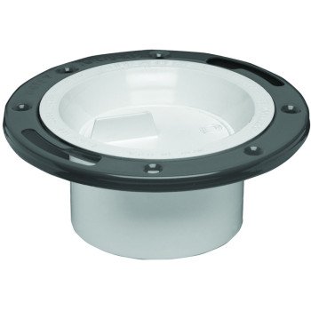 Oatey 43515 Floor Closet Flange, 3, 4 in Connection, PVC, For: 3 in, 4 in Pipes