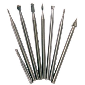 Forney 60237 Mini Burr Set, 1/8 in Shank, Steel Cutting Edge