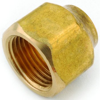 Anderson Metals 754020-0604 Nut, 3/8 x 1/4 in, Flare, Brass