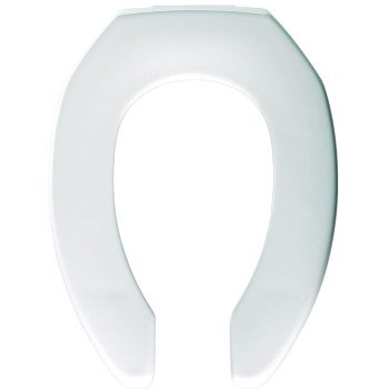 Bemis 7MM1955C 000 Toilet Seat, Elongated, Plastic, White, Sta-Tite Hinge
