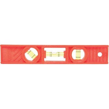 STANLEY 42-294 Torpedo Level, 8 in L, 3-Vial, 1-Hang Hole, Nonmagnetic, ABS