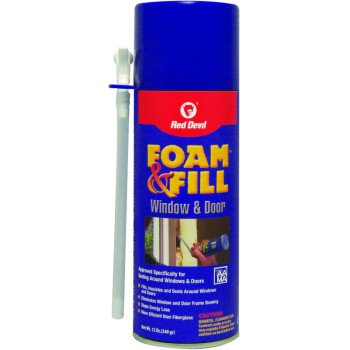 Red Devil Foam & Fill 0914 Foam Sealant, Champagne, 12 oz Aerosol Can