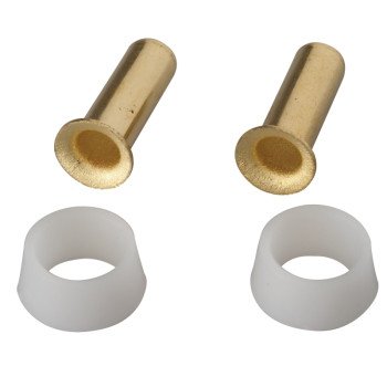 M0560 WHITE/BRASS SLEEVES 1/4I