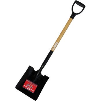 BULLY Tools 52520 Shovel, 14 ga Gauge, Steel Blade, Hardwood Handle, D-Grip Handle