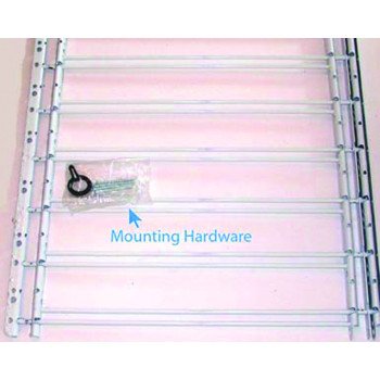 John Sterling 1130 Series 1136 Window Guard, 24 to 42 in W, 22 in H, Steel, White, 20-1/8 in Bar, 6-Bar