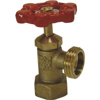 B & K ProLine Series 102-104 Boiler Drain Valve, 3/4 in Connection, FPT x Hose, 125 psi Pressure, Brass Body