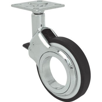 Shepherd Hardware 6282 Swivel Caster, 2.4 in Dia Wheel, Polyurethane Wheel, 88 lb