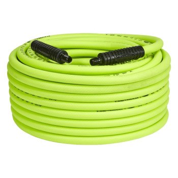 Flexzilla HFZ38100YW2 Premium Air Hose, 3/8 in ID, 100 ft L, MNPT, 300 psi Pressure, Polymer, Green