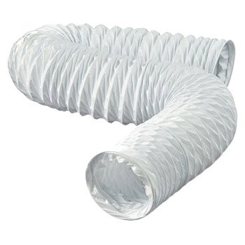 DUNDAS JAFINE FD350E Flexible Duct, 50 ft L, Vinyl, White