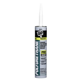 DAP 18810 Sealant, White, 4 to 7 Days Curing, 10.1 fl-oz Cartridge