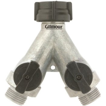 Gilmour 800214-1001 Shut-Off Valve, 3/4 in, GHT, 60 psi Pressure, Zinc Body, Chrome