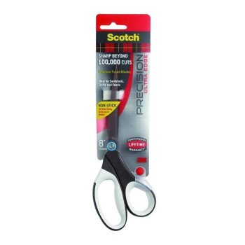 Scotch 1468TUNS-MIX Precision Scissors, Titanium Blade, Brown, 8 in OAL