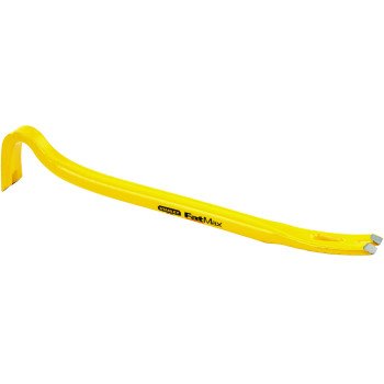 STANLEY 55-101 Wrecking Bar, 14 in L, Beveled/Slotted Tip, 1-1/8 in Claw Blade Width 1, 1-1/16 in Claw Blade Width 2 Tip