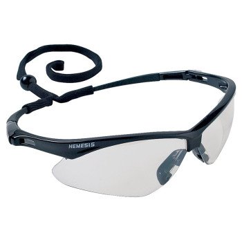 Jackson Safety 25685 Safety Glasses, Mirror Lens, Polycarbonate Lens, Wraparound Frame, Nylon Frame, Black Frame