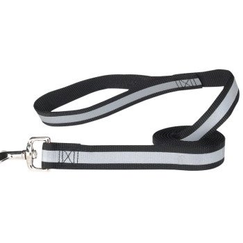 Guardian Gear ZA985 66 17 Reflective Dog Lead, 6 ft L, 1 in W, Nylon Line, Black, Fastening Method: Swivel Clip