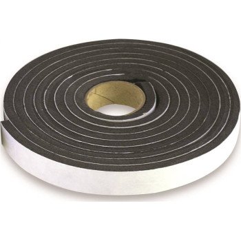 Climaloc CF12015 Foam Tape, 1 in W, 15 ft L, 1/2 in Thick, Polyethylene, Black