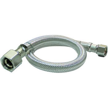 Plumb Pak EZ Series PP23839 Sink Supply Tube, 1/2 in Inlet, Compression Inlet, 1/2 in Outlet, FIP Outlet, 30 in L