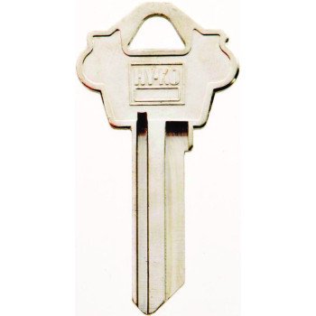 Hy-Ko 11010WK2 Key Blank, Brass, Nickel, For: Weslock House Locks and Padlocks