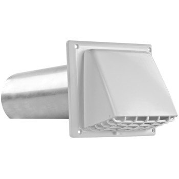 Imperial VT0602 Vent Hood, 4 in Duct, Plastic Hood, White Hood