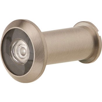 Schlage SC698P-B619 Wide Angle Viewer, 190 deg Viewing, 1-3/8 to 2-1/8 in Thick Door, Solid Brass, Satin