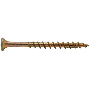 ProFIT 0333194G Screw, #10 Thread, 3-1/2 in L, Coarse Thread, Bugle Head, Star Drive, Steel, Yellow Zinc