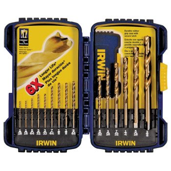 Irwin Speedbor 3018009 Drill Bit Set, 15-Piece, HSS, Titanium Nitride-Coated