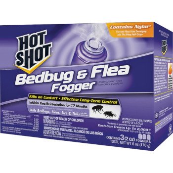 Hot Shot HG-95911 Bed Bug and Flea Fogger, 2000 cu-ft Coverage Area, White