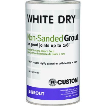 Custom WDG1-6 Polymer Modified Grout, White, 1 lb Can