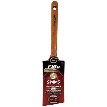 Simms 8000-64 Paint Brush, 2-1/2 in W, Angle Sash Brush, 2-7/8 in L Bristle, Nylon/Polyester Bristle