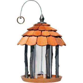 Perky-Pet 50129 Wood Bird Feeder, Gazebo, 2 lb, Fir Wood, Hanging Mounting