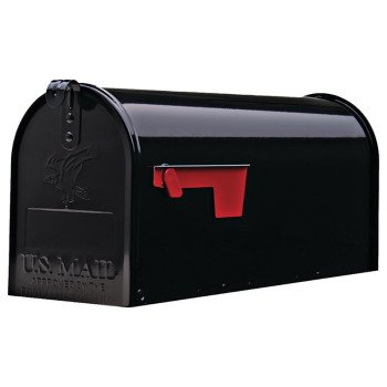 Gibraltar Mailboxes Elite Series E1100B00 Mailbox, 800 cu-in Capacity, Galvanized Steel, Powder-Coated, 6.9 in W, Black