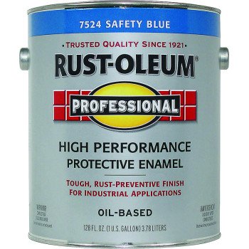 RUST-OLEUM PROFESSIONAL K7725402 Enamel, Gloss, Safety Blue, 1 gal Can