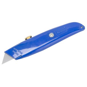 Vulcan JL54217 Utility Knife, 2-7/8 in L Blade, 1-1/4 in W Blade, Aluminum Handle, Blue Handle