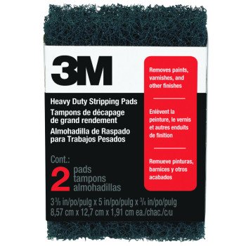 3M 10111NA Stripping Pad, 3-3/8 in L, 5 in W, Steel Wool Abrasive