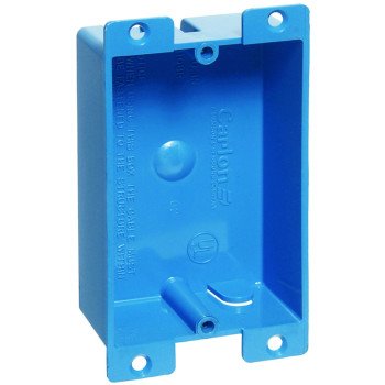 Carlon B108R-UPC Outlet Box, 1-Gang, PVC, Blue