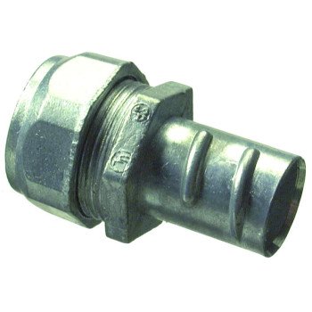 Halex 20491 EMT-to-Flex Coupling, 1/4 in, Zinc-Plated