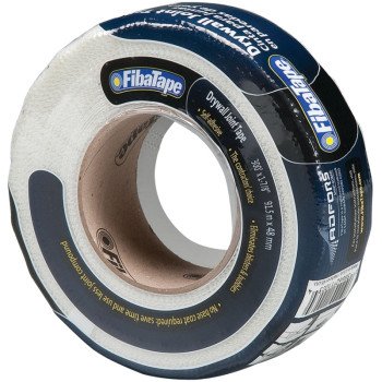 Adfors FibaTape FDW8660-U Standard Drywall Tape, 150 ft L, 1-7/8 in W, White