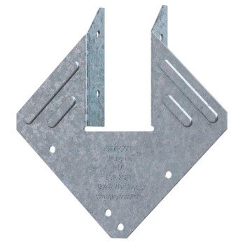 Simpson Strong-Tie H1A Hurricane Tie, 5-1/4 in L, 5-1/4 in W, Steel, Galvanized