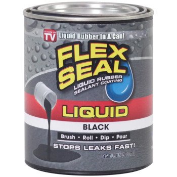 Flex Seal LFSBLKR16 Rubberized Coating, Black, 16 oz