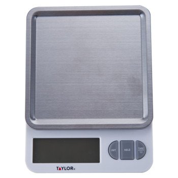 Taylor 5270842 Digital Kitchen Scale, 11 lb, Backlit Display, Plastic/Stainless Steel Housing Material