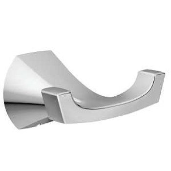 Moen Lindor MY8703CH Robe Hook, 2-Hook, Zinc, Chrome, Wall Mounting